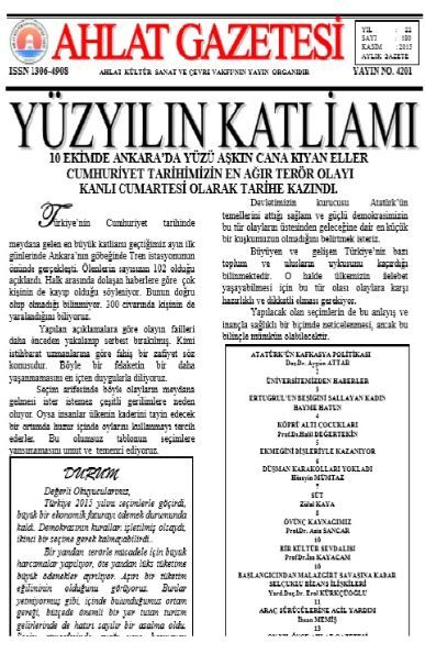 Ahlat Gazetesi - Sayı 180