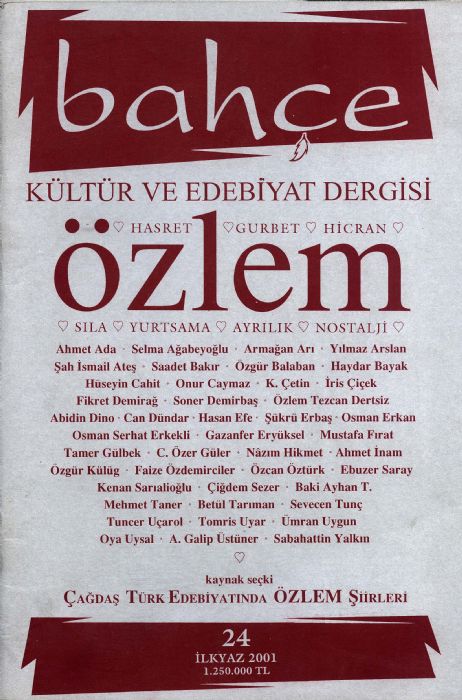 BAHÇE - SAYI 24 - İLKYAZ 2001