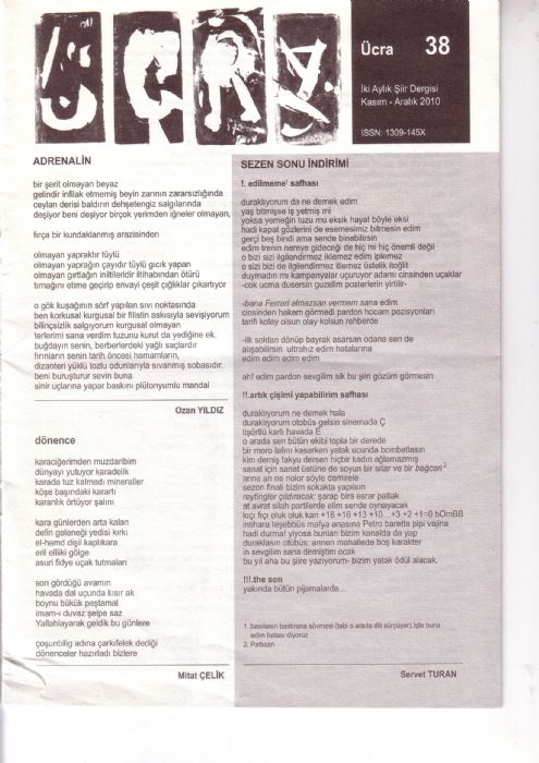 ÖZGÜR EDEBİYAT DERGİSİ / KASIM ARALIK 2010