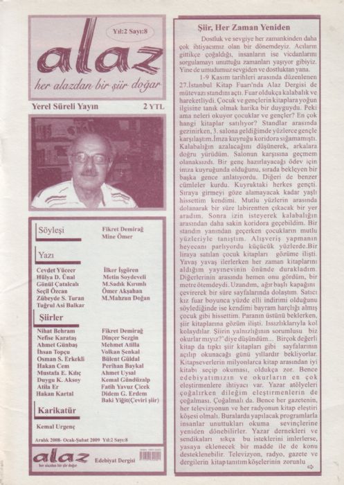 ALAZ DERGİSİ - SAYI 8 - ARALIK 2008 - OCAK ŞUBAT 2009