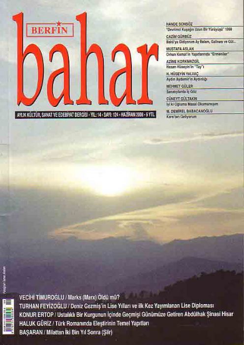BERFİN BAHAR DERGİSİ - SAYI 124 - HAZİRAN 2008