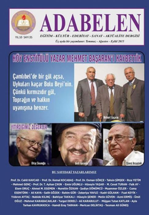 ADABELEN DERGİSİ - SAYI 35 - TEMMUZ 2015