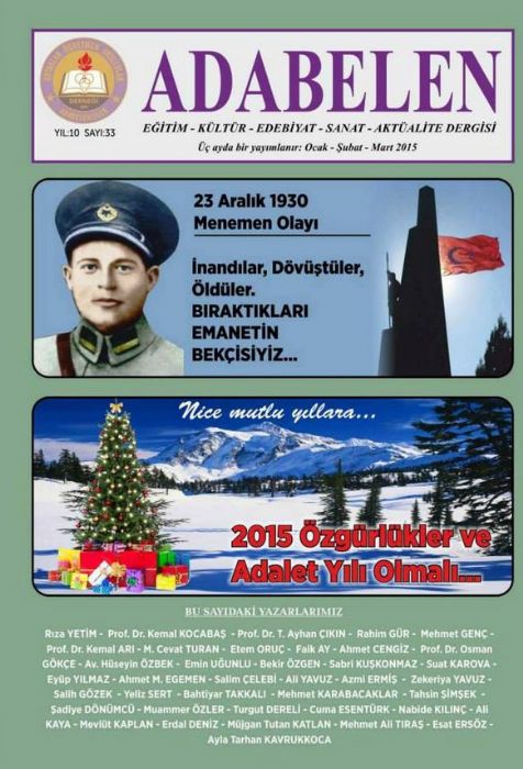 ADABELEN DERGİSİ - SAYI 33 - OCAK ŞUBAT MART 2015