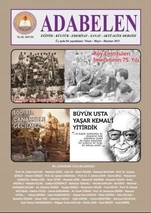 ADABELEN DERGİSİ - SAYI 34- NİSAN 2015