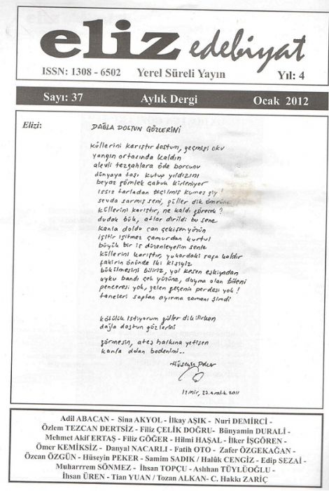 ELİZ DERGİSİ - SAYI 37 - OCAK 2012
