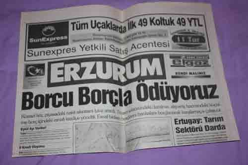 ERZURUM -  MANŞET GAZETESİ