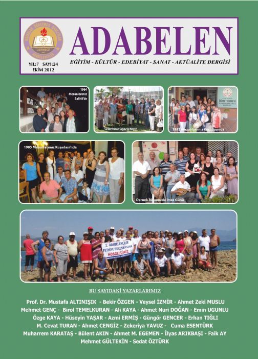 ADABELEN DERGİSİ - SAYI 24 - EKİM 2012