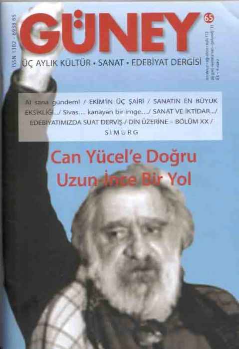 GÜNEY DERGİSİ - TEMMUZ AĞUSTOS EYLÜL 2013 - SAYI 65