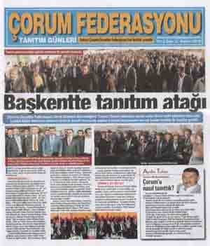 Çorum Federasyonu Tanıtım Günleri yayını