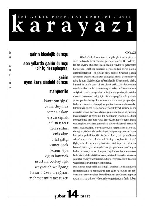 KARAYAZI DERGİSİ - SAYI 14