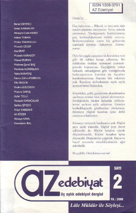AZ EDEBİYAT DERGİSİ - SAYI 2 - 2008