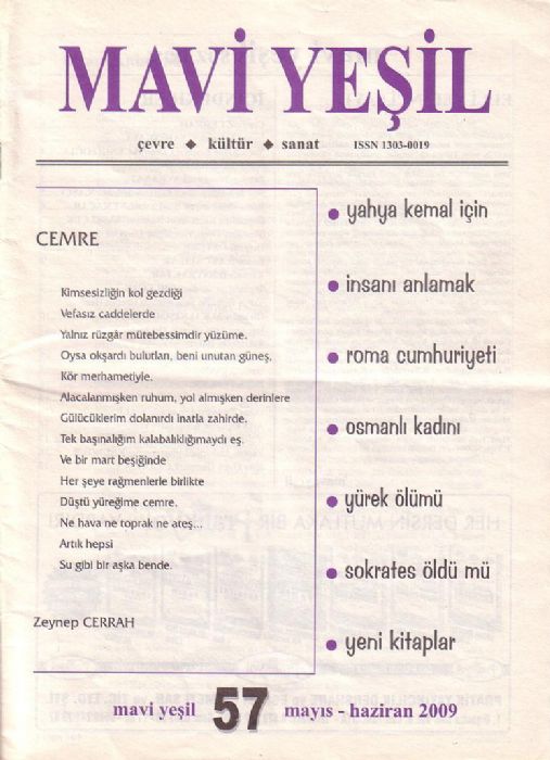 MAVİ YEŞİL DERGİSİ - SAYI 57 - MAYIS HAZİRAN 2009