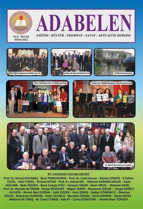 ADABELEN DERGİSİ - SAYI 26 - NİSAN 2013