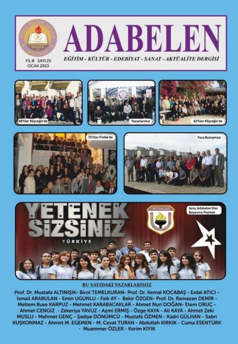 ADABELEN DERGİSİ - SAYI 25 - OCAK 2013