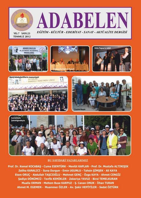 ADABELENLİLER DERGİSİ - SAYI 23 - TEMMUZ 2012
