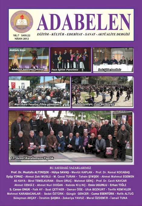 ADABELEN DERGİSİ - SAYI 22 - NİSAN 2012