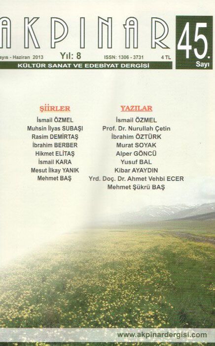 EDEBİYAT ORTAMI DERGİSİ – SAYI 32 – MAYIS HAZİRAN 2013