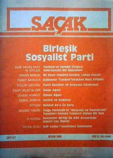 SAÇAK DERGİSİ - SAYI 27 - NİSAN 1986