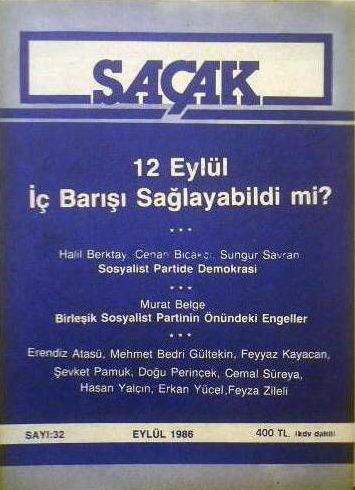 SAÇAK DERGİSİ - SAYI 32 - EYLÜL 1986