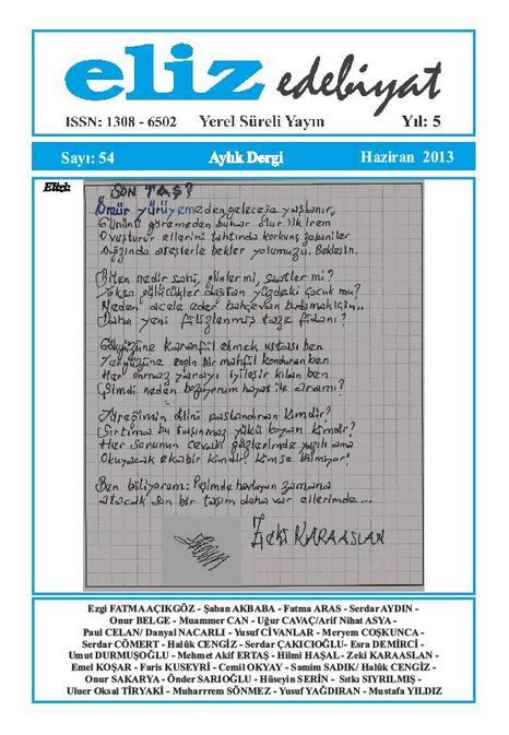 ELİZ DERGİSİ - SAYI 54 - HAZİRAN 2013