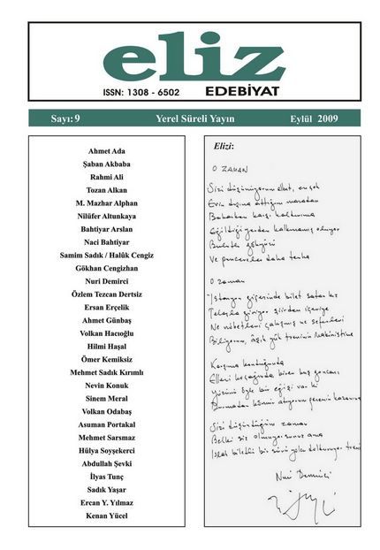ELİZ DERGİSİ - SAYI 9 - EYLÜL 2009