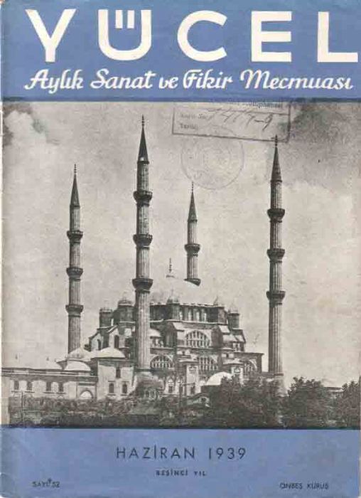 YÜCEL - AYLIK SANAT VE FİKİR DERGİSİ - SAYI 52 - HAZİRAN 1939