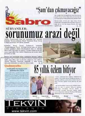 Sabro Gazetesi - Sayı 20 - Ekim 2013