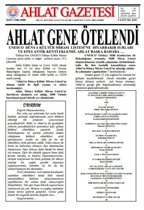 ANTAKYA KÜLTÜR - SAYI 18 - KASIM ARALIK 2014