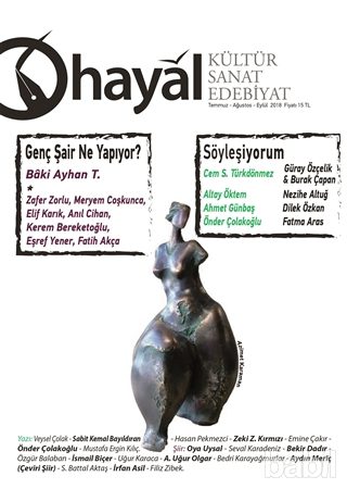 Hayal Kültür Sanat Edebiyat Dergisi, Sayı 66, Temmuz Ağustos Eylül 2018