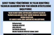 Şeref Yılmaz Yönetiminde Yazarlık Atölyesi