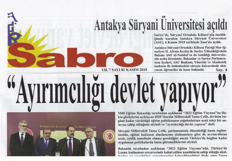 Sabro Gazetesi, Sayı 81, Kasım 2018