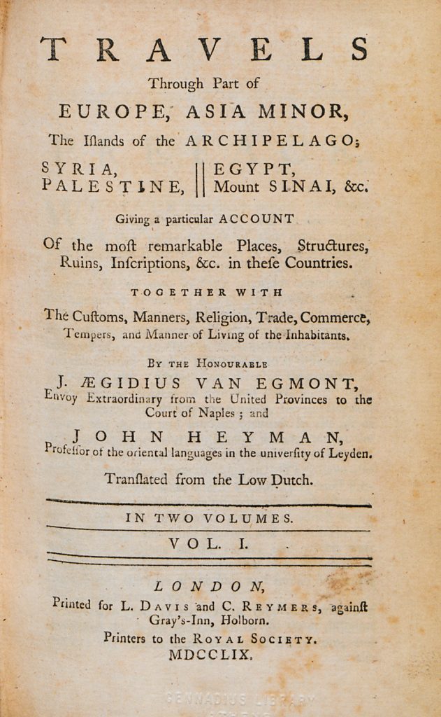 Seyahat(name)lerdeki Antakya – 8 Van Egmont – John Heyman